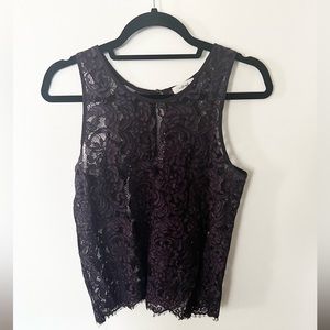 Aritzia Wilfred Lace Blouse - S, Aubergine  / Eggplant Purple